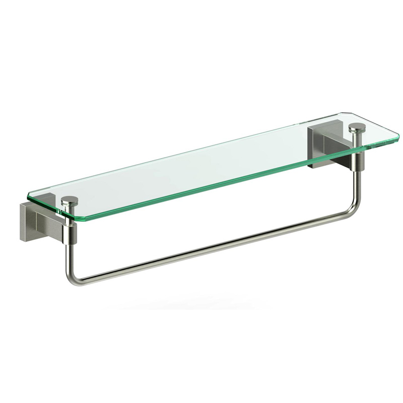 Badezimmer-Eckregal aus Glas mit runden Kanten